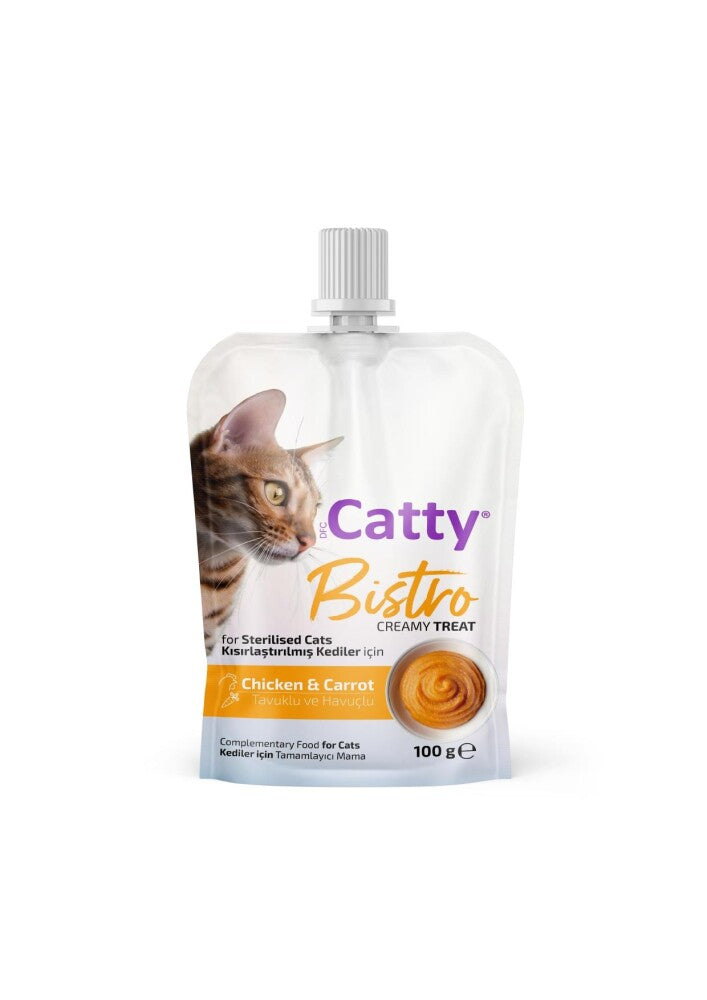 Catty Bistro Tavuklu Ve Havuçlu Kısır Kedi Krema Ödülü 100 GR | SRC: Barcode: 8680542872536